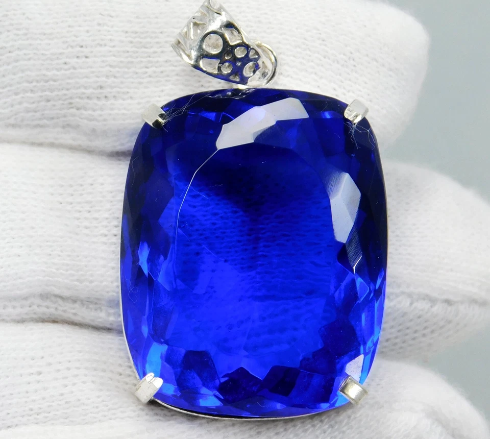 Natural 137.10 Ct Unique Tanzania Blue Tanzanite Pendant Certified Gemstone - Image 3 of 4