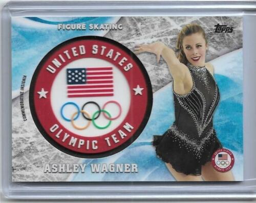 2018 TOPPS OLYMPICS ASHLEY WAGNER COMMEMORATIVE INSIGNIA CARD /99 FIGURE SKATING - Picture 1 of 2