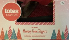 Totes Toasties Women's Memory Foam Chenille Slippers XL 9-10, Color Henna