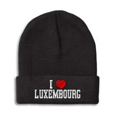 Beanies for Men I Love Luxembourg I Love Winter Hats for Women Acrylic Skull Cap