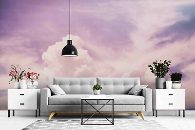 3D Purple Sky Clouds Wallpaper Wall Murals Removable Wallpaper 147