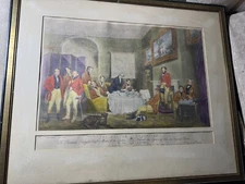 Antique 1839 Engraving "The Melton Breakfast"Chas Lewis/F Grant/Hodgson & Graves