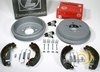 Zimmermann Bremstrommeln 200 Mm Backen Radzylinder Hinten FüR Vw Fox