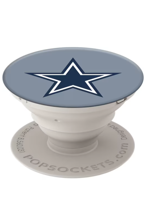 Popsocket Dallas Cowboys Grey Helmet Logo nfl iPhone grip cell phone-image