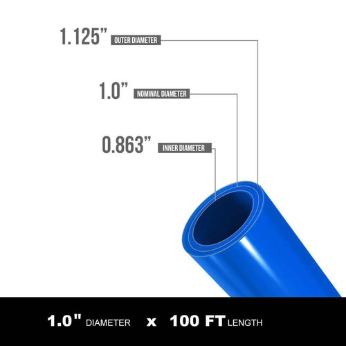 The Plumber's Choice Potable Water PEX-A Non-Barrier Pipe+Tubing 1"x100' Blue - Picture 4 of 8