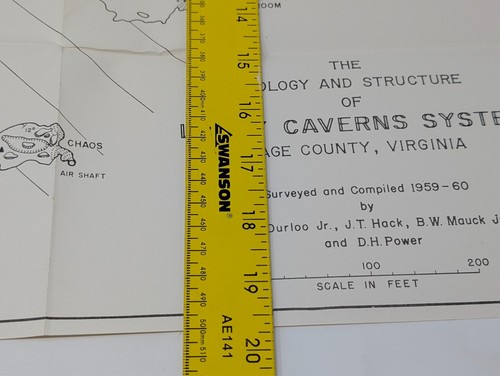 Geology of Luray Caverns Report, Virginia, 1962, mit Karte & signiertem Calver Brief - Bild 23 von 24