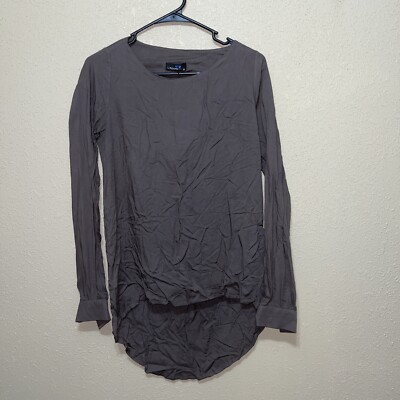 LAdore BORN IN MILAN GREY Blouse SZ 36 NEW