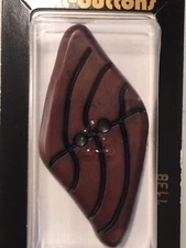 DILL BUTTONS | Brand New Old Stock | Brown 2-Hole #1138 2 1/4" 55mm | 1 Pack