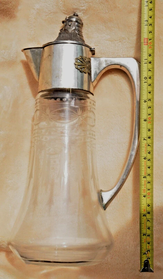 ✅19c JARRA IMPERIAL RUSA JARRA DE VIDRIO, LORIE FIGURA PLATA JARRA VASO TAZA Foto 3 de 4