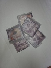  100 Hundred Dollar Bill Wallet Money Thin Bi-Fold Card Holder with Zipper