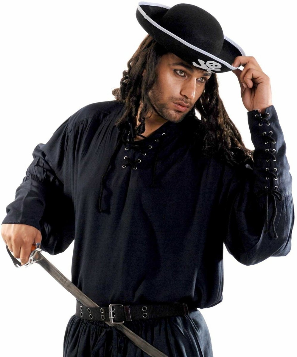 Chemise Médiévale / Pirate En Coton - Col Haut, Lacets, Style Steampunk Renaissance - Pour Déguisement, Cosplay, Halloween