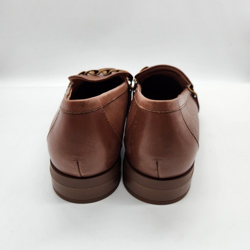 Vionic Women's Loafers Size 6 M Mizelle Brown Leather Gold Chunky Chain (386) - Picture 3 of 10