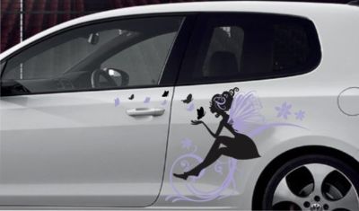 Aufkleber SET Auto CAR STYLE Tattoo Fee Elfe Traum Zauber Dekor  2 farbig 114
