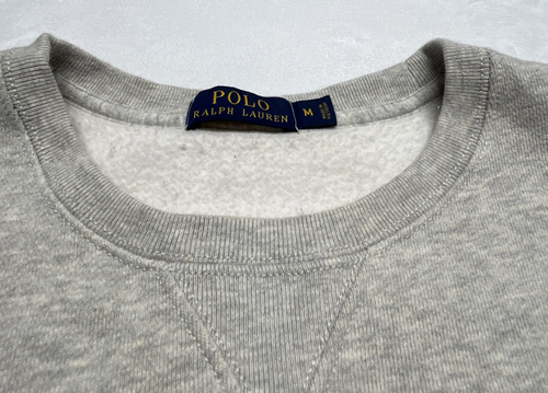 Vintage Polo Ralph Lauren Crewneck Sweatshirt Adult Size M Gray 90s Y2K - Picture 2 of 13