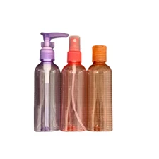 3 Pcs Empty Bottle Set,Carry On Travel Bottles ,Plastic Bottle & Jar & Clear Bag