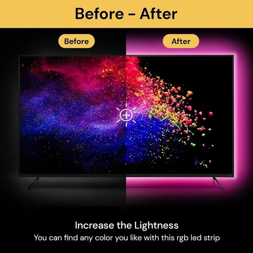 RGB 5050 LED Strip Lights With IR Remote Back Light 12V Colour Changing Gift - Picture 7 of 34