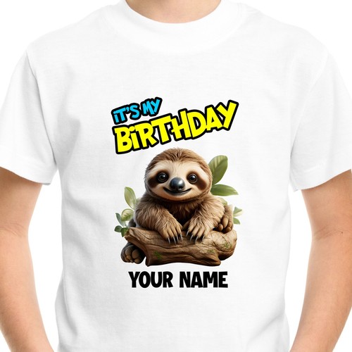 T-shirt personnalisé animaux mignon enfants jungle zoo anniversaire enfants garçons tee-shirt - Photo 17 sur 36