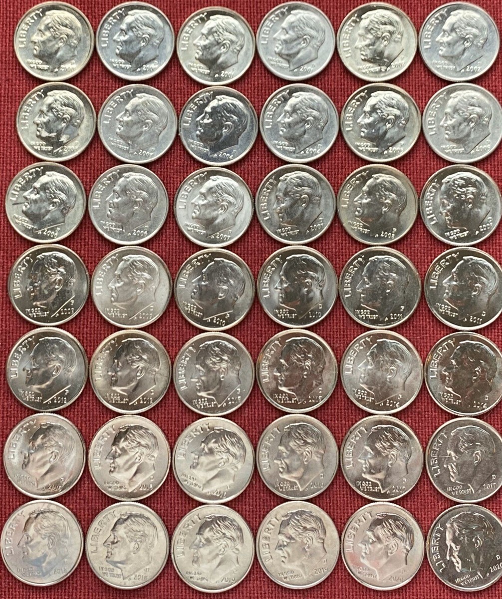 ヒンカ　dime Roosevelt Dime Set 2000 - 2025 P/ D BU Complete Set Of 52 BU