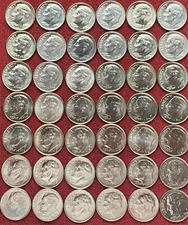 Roosevelt Dime Set 2000 - 2025 P/ D BU Complete Set Of 52 BU Dimes