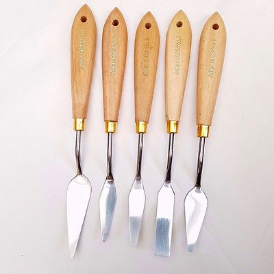 Jakar 6623 Künstler Edelstahl Palettenmesser - 5er Set Metallmalmesser