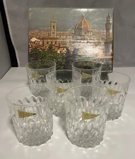 Royal Crystal Rock RCR Set of 6 Rocks Glasses SOGNO Made in Italy