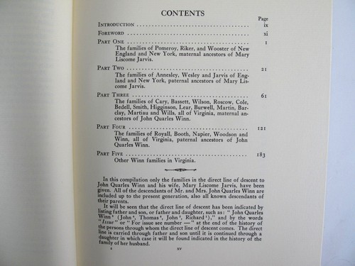 1932 ANCESTORS DESCENDANTS WINN JARVIS HC/1ST Book COAT ARMS Genealogy Americana - Picture 5 of 8