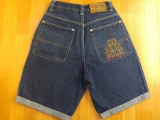 Sir Benni Miles jeans shorts, blue vintage baggy jeans 90s hip-hop 1990s size 28