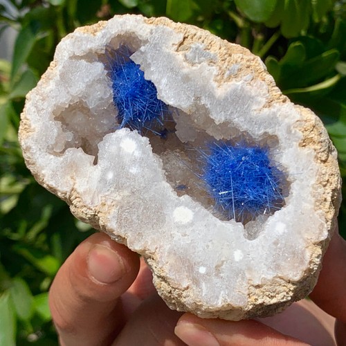 247G Rare Moroccan blue magnesite and quartz crystal coexisting specimen - 第 4/13 張圖片