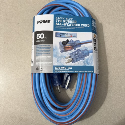 Artic Blue TPE 50 ft 12/3 SJEOW TPE Rubber All Weather Cord - Picture 5 of 5