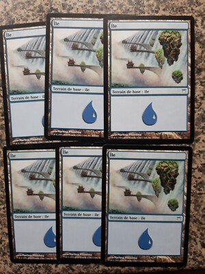 MTG - 6 x Island Basic Lands - 294/306 - Französisch - Champions of Kamigawa