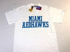 Miami University Redhawks Ohio Sports Athletics Bright White T-Shirt New! SMALL