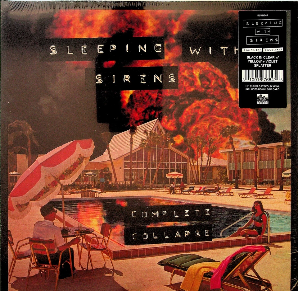 SLEEPING WITH SIRENS Complete Collapse LP (SEALED* 2022 Coloured Splatter Vinyl) - Image 2 of 4