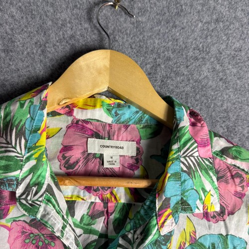 Country Road Shirt Womens Medium Multicolour Floral Long Sleeve Button Up Cotton - Picture 6 of 9