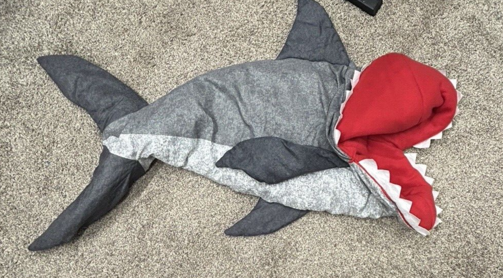 Shark Sleeping Bag Wearable Blanket for Kids with No opening at bottom