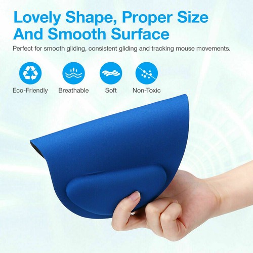 Durable Ergonomic Design Gaming Mouse Pad w Wrist Rest Support & Non-Slip Base - Picture 7 of 14
