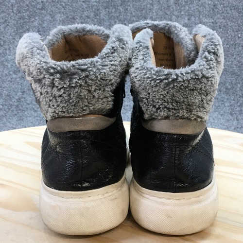Johnston and Murphy Boots Womens 9 M Faux Fur Trim Ankle Bootie Sneakers Black - Picture 6 of 14