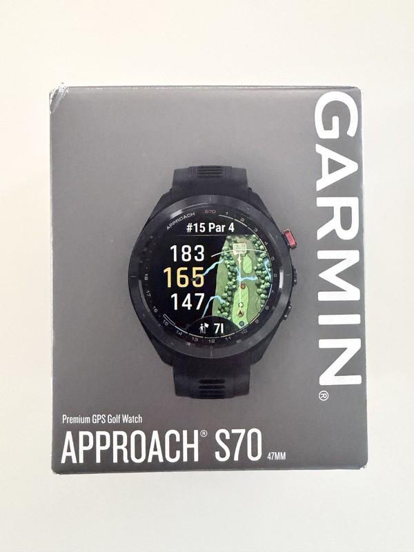 Garmin Approach S70 47mm Premium GPS Golf Watch, Black Band
