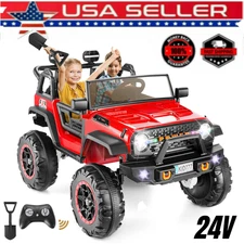 24V Kids Ride on Car,Electric Truck 400W Motor 3 Speed 4x4 Powerful Engine Gift