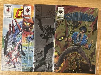 Shadowman #0 Valiant Comics Gold Foil Chromium Cover Comic plus 3 other comics.