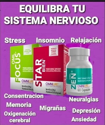 Equilibra Tu Sistema Nervioso Con Oml Focus , Star Bien Y Oml Zen De OMNILIFE 