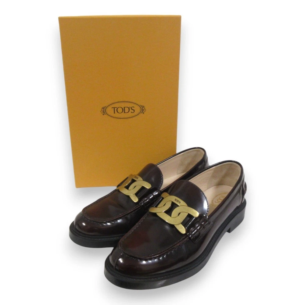 TOD’S Scarpe mocassini TOD'S Kate in pelle ottime condizioni taglia 38 circa Marrone 25 cm