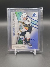 2019-20 UD SP Game Used Authentic Rookies Auto Nicolas Hague Vegas Golden Knight