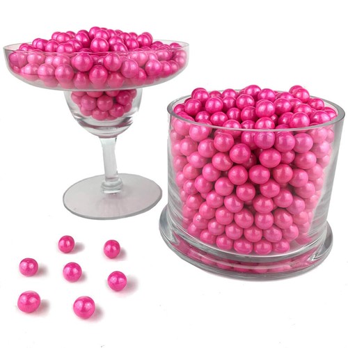 Schimmernde hellrosa Süßigkeiten Deko Sixlets für Partys Backen und Buffets - Bild 1 von 7