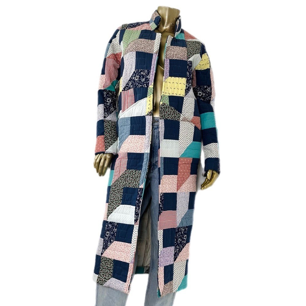 CUSTOM TAILOR-MADE PATCHWORK QUILT JACKET made wi… - image 2