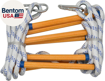 16Ft Fire Escape Rope Ladder Emergency Fire Ladders Fire Escape Ladder for 2 Sto
