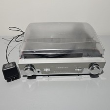 Crosley Record Player Turntable AM/FM 33/45RPM Brown/Silver RCA Headphone