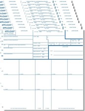 Fingerprint Cards FD 258 Reusable Ink Pad Recording Kit Supplies 25 PCS