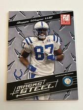 2003 Donruss Elite Football Masks of Steel Relic #/400 - Reggie Wayne - Colts