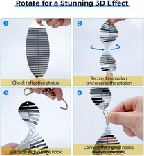 Bird Scare Devices Highly Reflective 3D Bird Reflectors, Shiny Bird Deterrent...