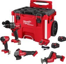 Milwaukee 3697-24PO M18 FUEL PACKOUT 4-Tool Combo Kit